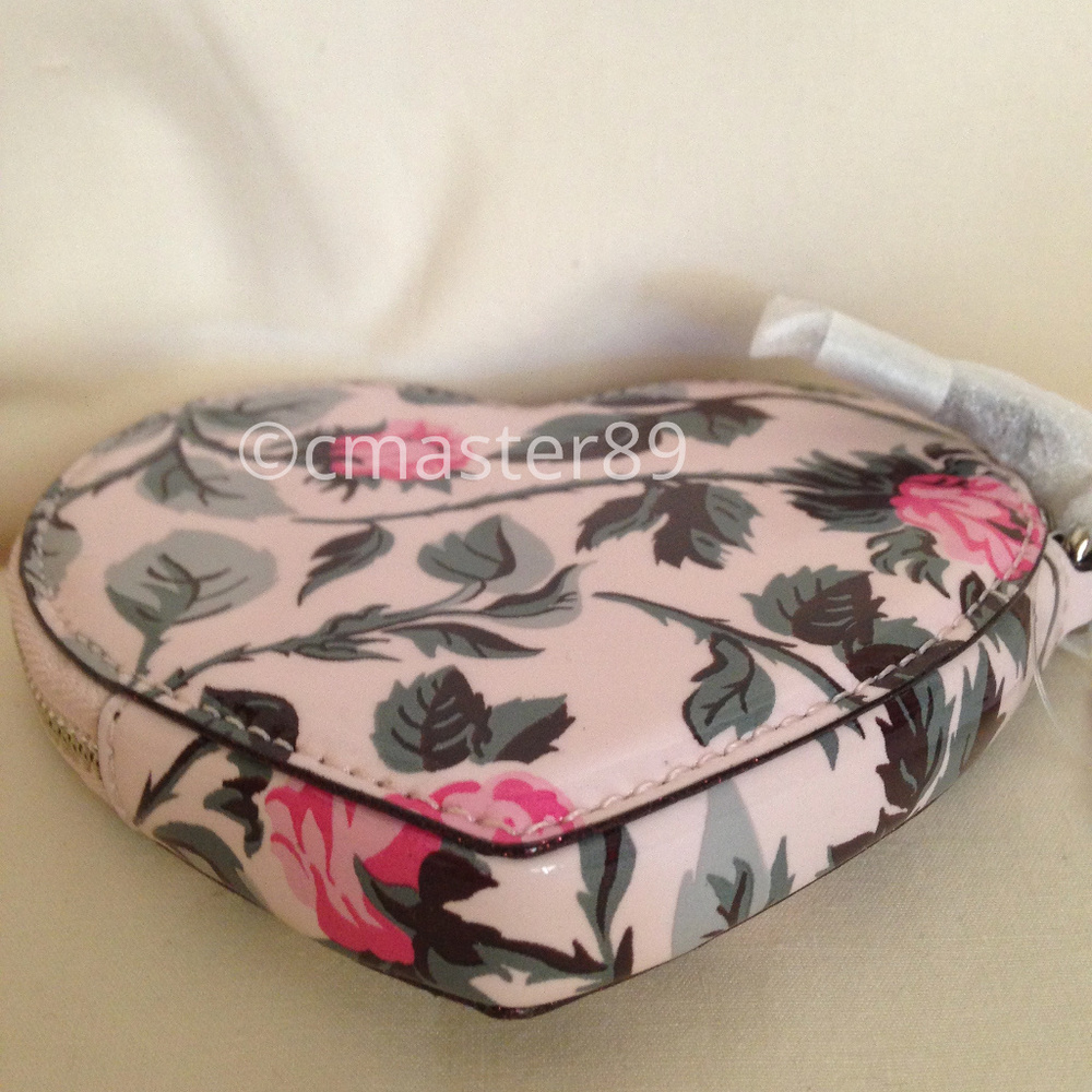 SOLD Coach Sleeping Rose Heart Coin Purse - Picture 8 of 8